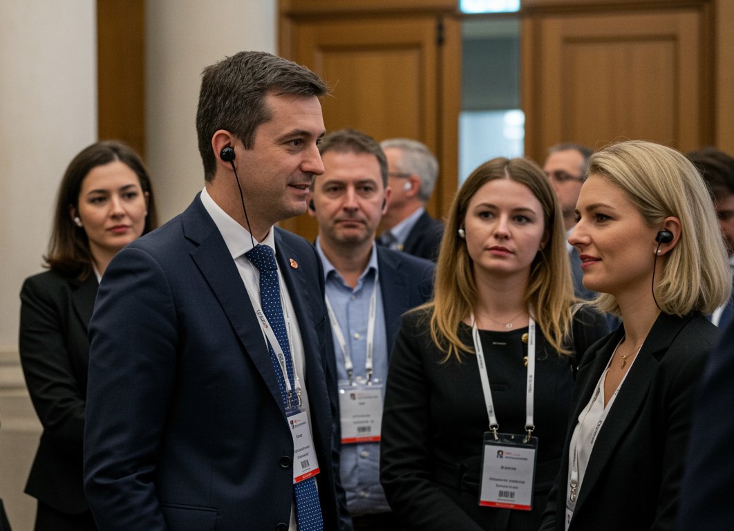 infopot interpretacion idiomas Personas escuchando una interpretación en movimiento